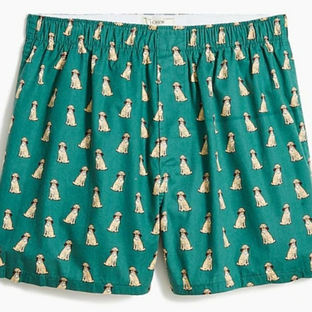 J Crew Woven Boxers - Autumn Pine M (AS576)
